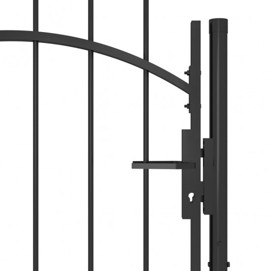 Sodo vartai, juodos spalvos, 1x2,2m, plienas