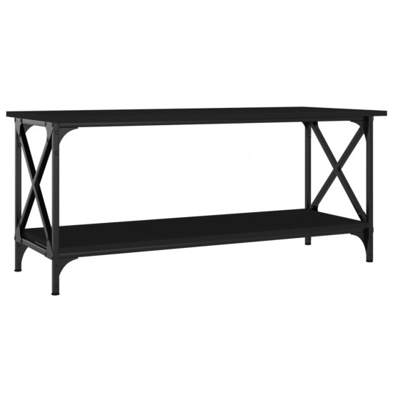 Kavos staliukas, juodas, 100x45x45cm, apdirbta mediena/geležis