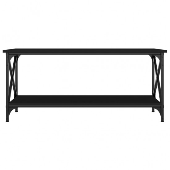 Kavos staliukas, juodas, 100x45x45cm, apdirbta mediena/geležis