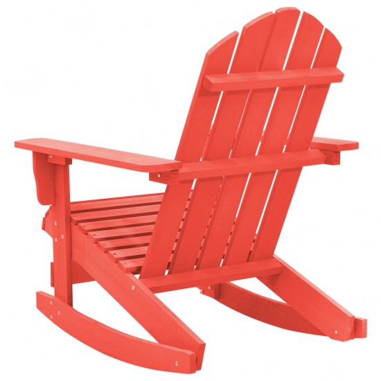 Supama sodo Adirondack kėdė, raudona, eglės medienos masyvas