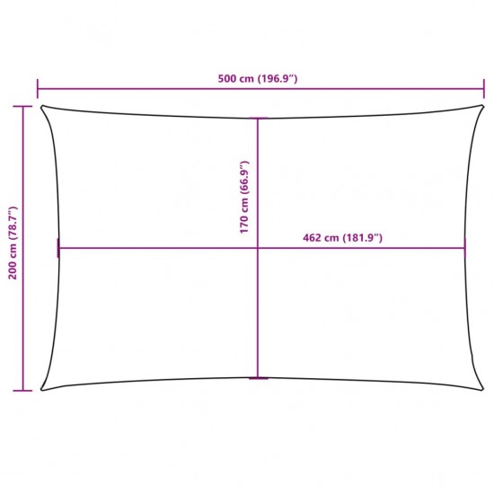 Uždanga nuo saulės, juoda, 2x5m, oksfordo audinys