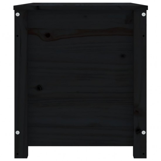 Daiktadėžė, juoda, 80x40x45,5cm, pušies medienos masyvas