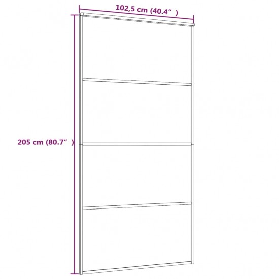 Stumdomos durys, baltos, 102,5x205cm, ESG stiklas ir aliuminis
