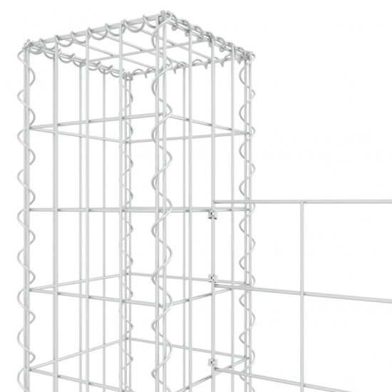 Gabionų krepšiai su 7 kolonomis, 740x20x200cm, geležis