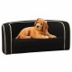 Sulankstoma lova šunims, juoda, 76x71x30cm, linas