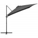 Gembinis skėtis su LED/plieniniu stulpu, antracito, 250x250cm
