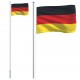 Vokietijos vėliava su stiebu, aliuminis, 6,23m