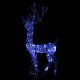 Kalėdinė dekoracija elnias, 120cm, akrilas, 140 mėlynų LED