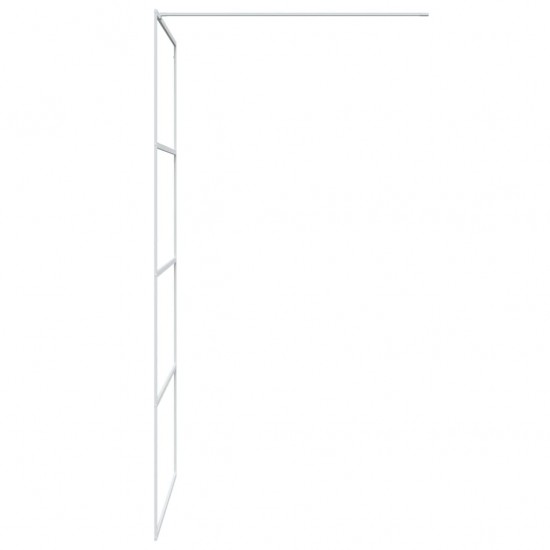 Dušo sienelė, balta, 100x195cm, ESG stiklas, skaidri