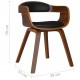 Valgomojo kėdės, 4vnt., juodos, lenkta mediena ir dirbtinė oda