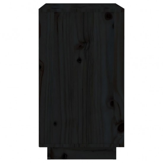 Vyno spintelė, juoda, 55,5x34x61cm, pušies medienos masyvas