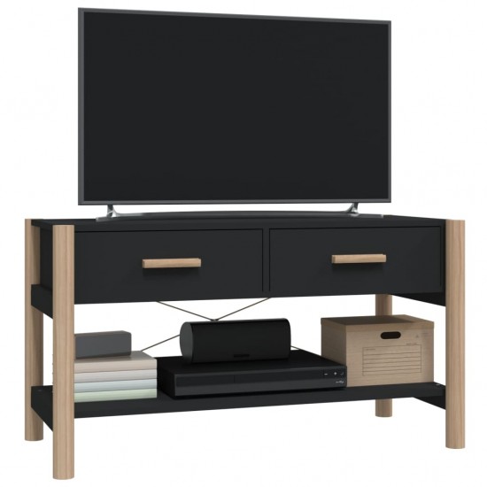 Televizoriaus spintelė, juodos spalvos, 82x38x45cm, mediena