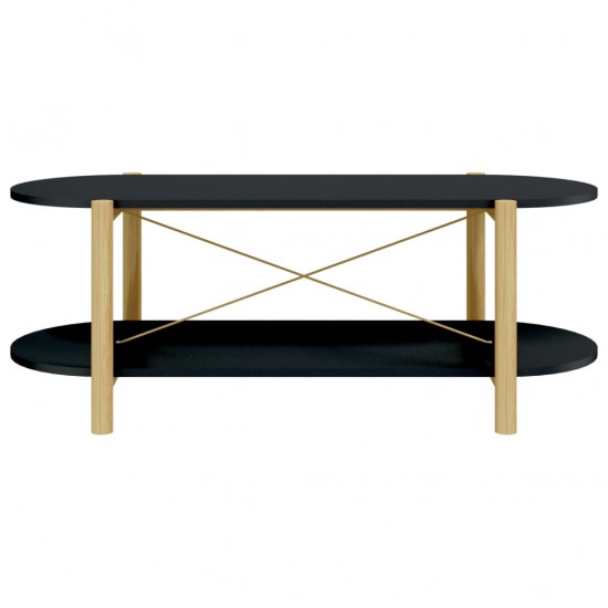 Kavos staliukas, juodos spalvos, 110x48x40cm, apdirbta mediena