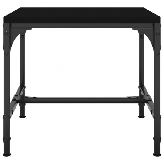 Šoniniai staliukai, 2vnt., juodi, 40x40x35cm, apdirbta mediena