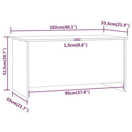 Kavos staliukas, juodas, 102x55,5x52,5cm, apdirbta mediena