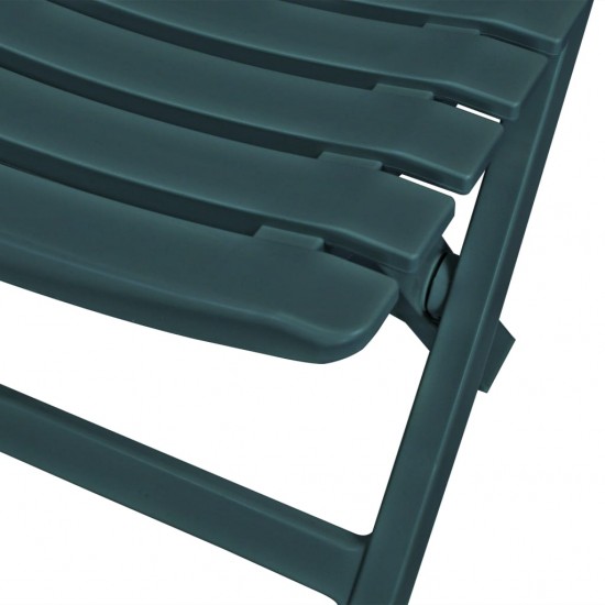 Sulankstomas bistro baldų komplektas, 3d., žalias, plastikas