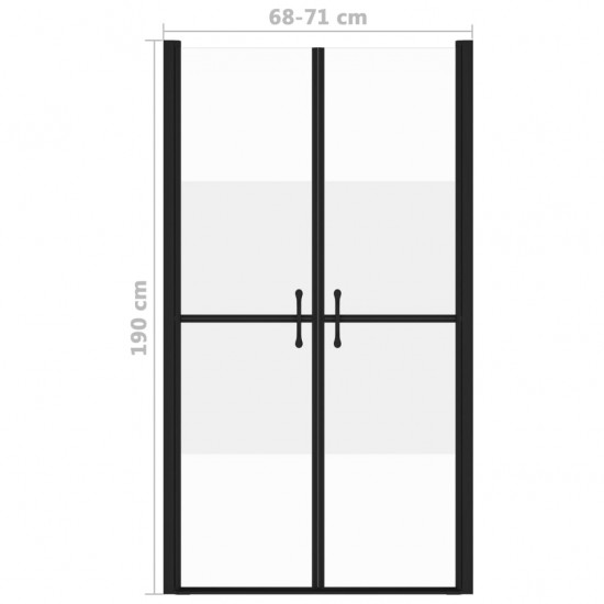 Dušo durys, pusiau matinės, (68-71)x190cm, ESG