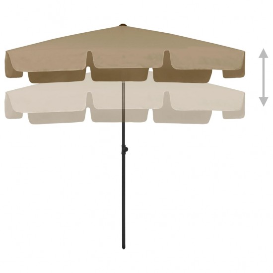 Paplūdimio skėtis, taupe spalvos, 200x125cm