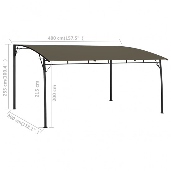 Sodo markizė nuo saulės, taupe spalvos, 4x3x2,55m