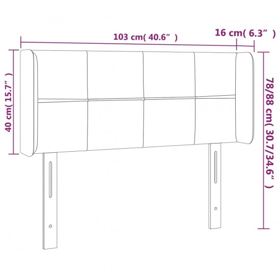 Galvūgalis su auselėmis,taupe spalvos,103x16x78/88cm, audinys