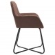 Valgomojo kėdės, 6 vnt., rudos, audinys (3x249810)