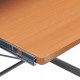 Kampinis kompiuterio stalas, rudas, 132x112x99cm, mediena