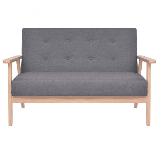 Dvivietė sofa, tamsiai pilkos spalvos, audinys