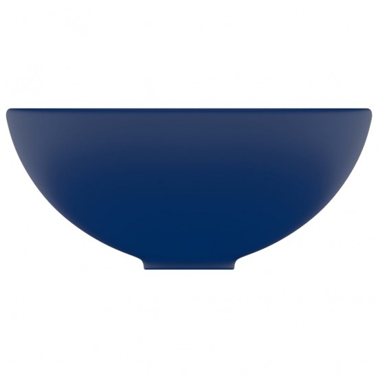 Prabangus praustuvas, matinis mėlynas, 32,5x14cm, keramika