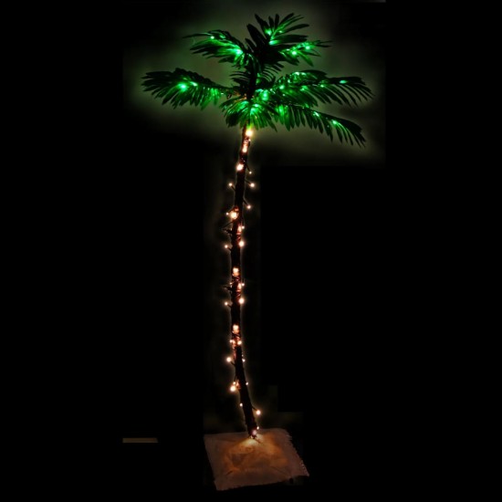 Palmė su 88 šiltomis baltomis LED lemputėmis, 150cm