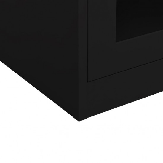 Biuro spintelė, juodos spalvos, 90x40x90cm, plienas
