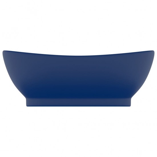 Prabangus praustuvas, matinis mėlynas, 58,5x39cm, keramika