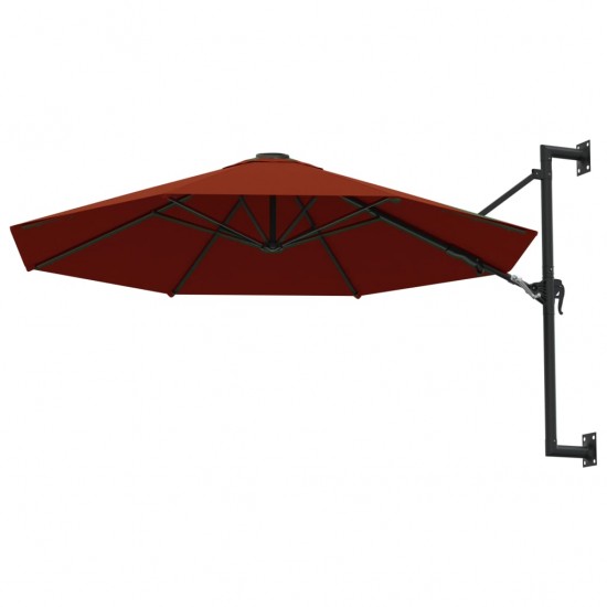 Montuojamas skėtis su metaliniu stulpu, terakota, 300cm