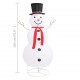 Kalėdų dekoracija sniego senis, 180cm, prabangus audinys, LED