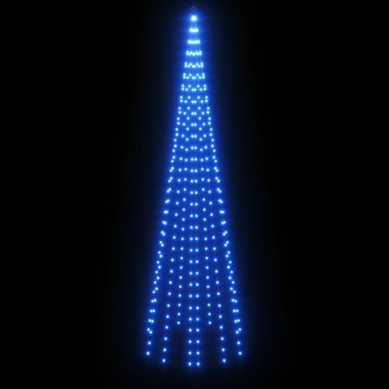 Kalėdų eglutė ant vėliavos stiebo, 300cm, 310 mėlynų LED