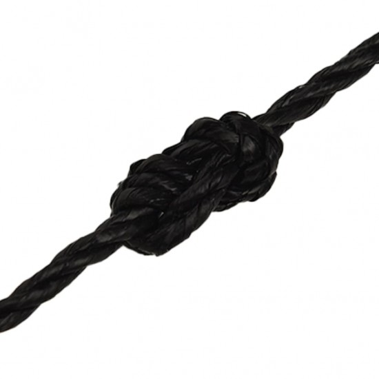 Darbo virvė, juodos spalvos, 8mm, 50m, polipropilenas