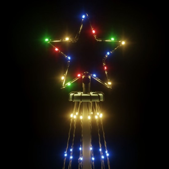 Kalėdų eglutė su kuoliuku, 500cm, 732 įvairių spalvų LED