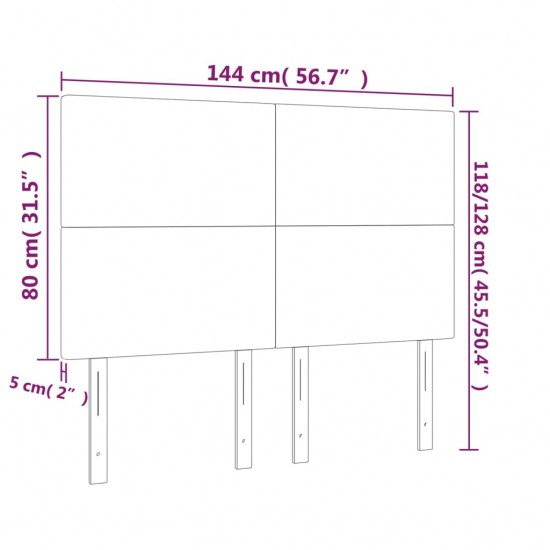 Galvūgalis su LED, tamsiai žalias, 144x5x118/128cm, aksomas