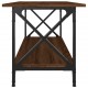 Kavos staliukas, rudas ąžuolo, 100x45x45cm, mediena ir geležis