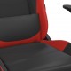 Žaidimų kėdė su pakoja, juoda ir raudona, dirbtinė oda