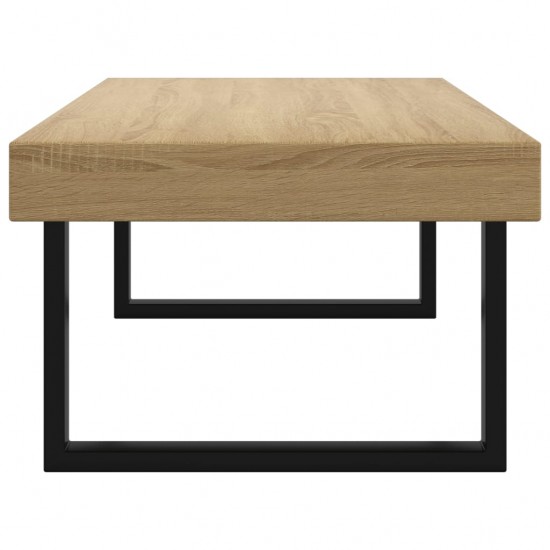 Kavos staliukas, rudas/juodas, 120x60x40cm, MDF/geležis