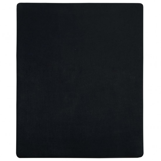 Paklodės su guma, 2vnt., juodos spalvos, 90x200cm, medvilnė