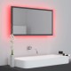 Vonios kambario LED veidrodis, pilkas, 80x8,5x37cm, akrilas