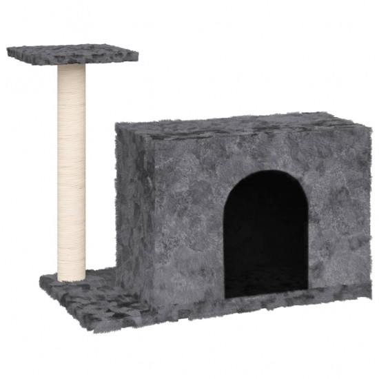 Draskyklė katėms su stovu iš sizalio, tamsiai pilka, 51cm