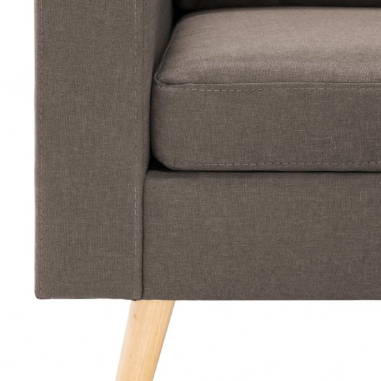 Trivietė sofa su pakoja, taupe spalvos, audinys