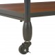 Kavos staliukas su lentyna, 120x60x40cm, eglės medienos masyvas
