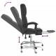 Atlošiama masažinė biuro kėdė, juodos spalvos, dirbtinė oda