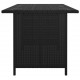 Sodo valgomojo stalas, juodos spalvos, 110x70x65cm, poliratanas