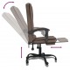 Atlošiama masažinė biuro kėdė, rudos spalvos, dirbtinė oda