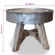 Kavos staliukas, perdirbta mediena, 60x45cm, sidabrinis