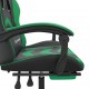 Pasukama žaidimų kėdė su pakoja, juoda ir žalia, dirbtinė oda